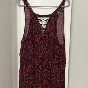 TORRID RED & BLACK LEOPARD PRINT DRESS. SIZE 3  GREAT CONDITION